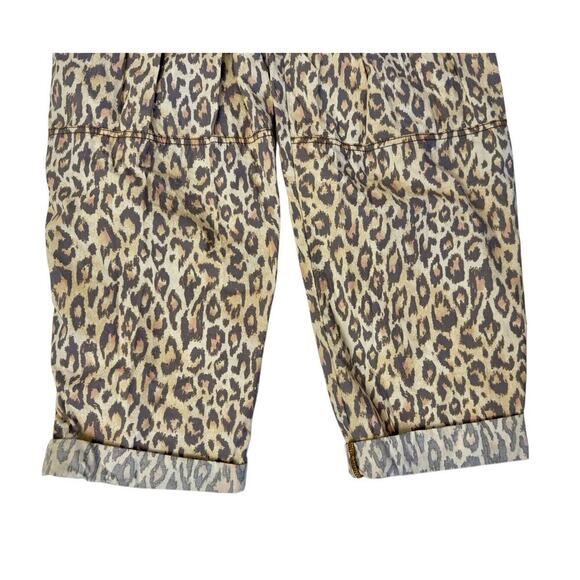 Urban Outfitters Camille Cotton Printed Overalls Leopard Print Streetwear Sz SP - Picture 9 of 10